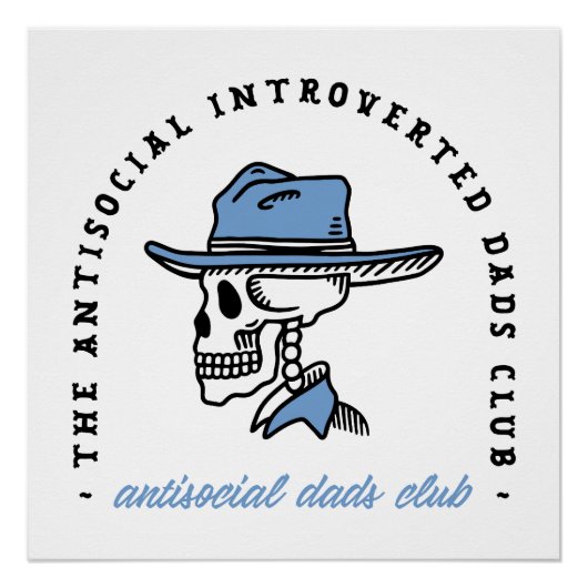 Antisociale vaders club cowboy vader westerne esth perfect poster (Voorkant)