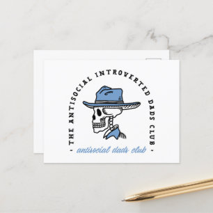 Antisociale vaders club introverte cowboy vader gr feestdagenkaart