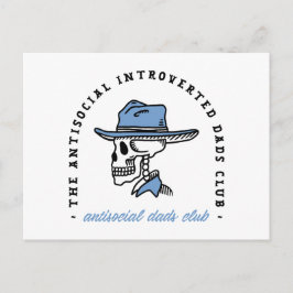 Antisociale vaders club introverte cowboy vader gr feestdagenkaart