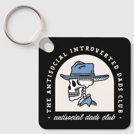 Antisociale vaders club introverte cowboy vader gr sleutelhanger (Voorkant)