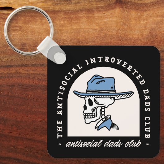 Antisociale vaders club introverte cowboy vader gr sleutelhanger (Voorkant)