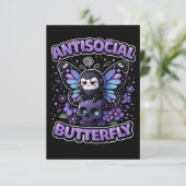 Antisociale Vlinder Bedankkaart (Staand voorkant)