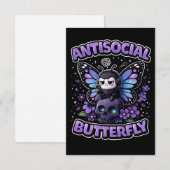 Antisociale Vlinder Bedankkaart (Voorkant / Achterkant)