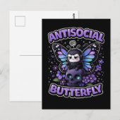 Antisociale Vlinder Briefkaart (Voorkant / Achterkant)