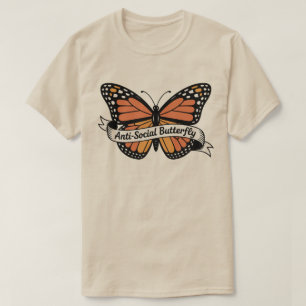Antisociale Vlinder & Decals – Introvert Mentaal T-shirt