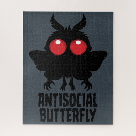 Antisociale Vlinder Mothman Cryptid Legpuzzel (Verticaal)