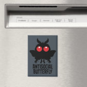 Antisociale Vlinder Mothman Cryptid Magneet (Insitu (Vaatwasser))