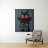Antisociale Vlinder Mothman Cryptid Wandkleed (In situ)