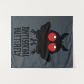 Antisociale Vlinder Mothman Cryptid Wandkleed (Voorkant (horizontaal))
