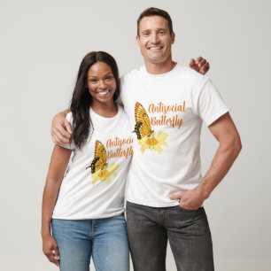 Antisociale vlinder Natuur introvert esthetisch T-shirt