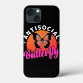 Antisociale vlinder ontwerp vector illustratie Case-Mate iPhone case (Achterkant)