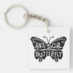 Antisociale vlinder sleutelhanger
