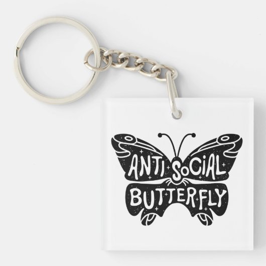 Antisociale vlinder sleutelhanger (Voorkant)
