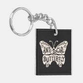 Antisociale vlinder sleutelhanger (Voorkant Links)