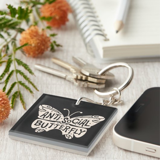 Antisociale vlinder sleutelhanger (Voorkant Rechts)