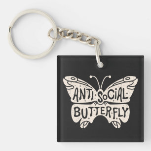 Antisociale vlinder sleutelhanger