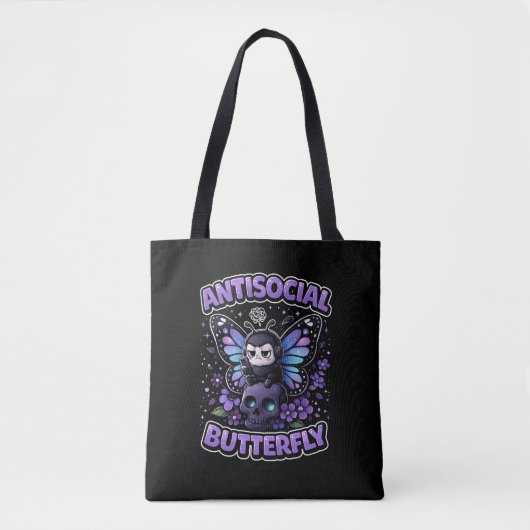 Antisociale Vlinder Tote Bag (Voorkant)