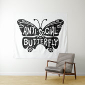 Antisociale vlinder wandkleed (In Situ (horizontaal))