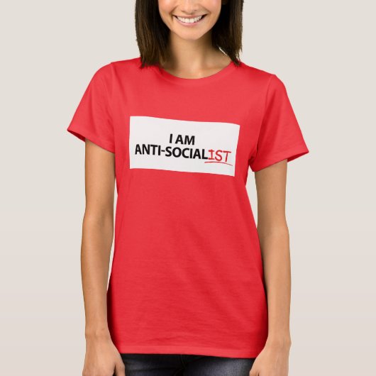 antisocialistisch t-shirt (Voorkant)