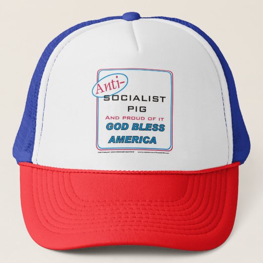 antisocialistisch varken trucker pet (Voorkant)