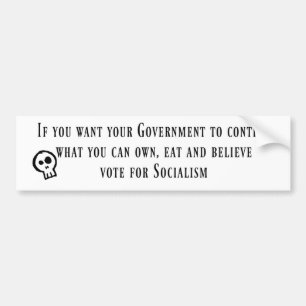 antisocialistische Bumpersticker