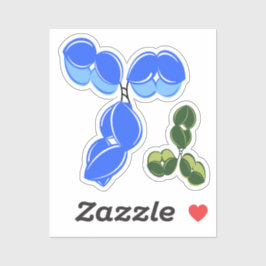 Antistof IgG 1 of 4, blauw en groen Sticker