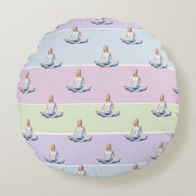 ANTISTRESS CALM MEDITATION RELAX PASTEL CHAKRA ROND KUSSEN (Voorkant)