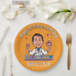 ANTISTRESS DOCTORS BIRTHDAY PARTY ORANGE PAPIEREN BORDJE