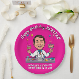 ANTISTRESS DOCTORS BIRTHDAY PARTY PINK PAPIEREN BORDJE