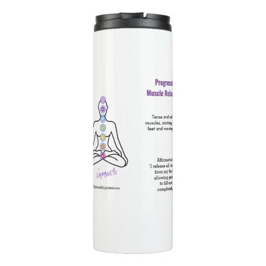 Antistress Peace serenity Chakra Relax calm Thermosbeker (Achterkant)