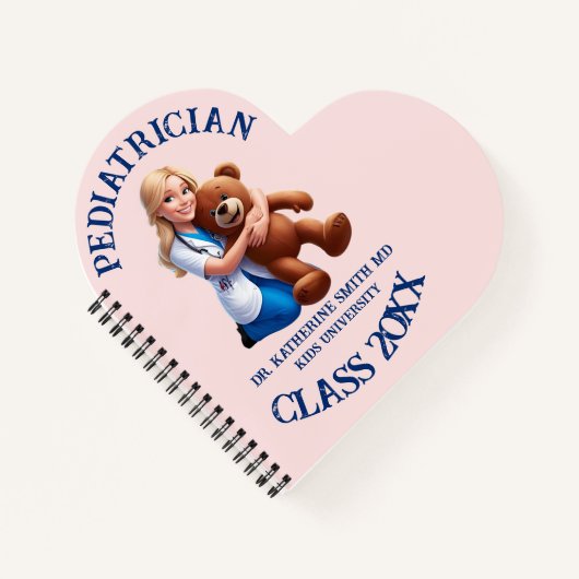 antistress pediatrician teddy bear kids university notitieboek (Voorkant)