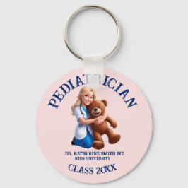 antistress pediatrician teddy bear kids university sleutelhanger