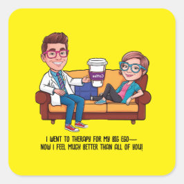 ANTISTRESS psychiatrist THERAPIST MENTAL HEALTH Vierkante Sticker