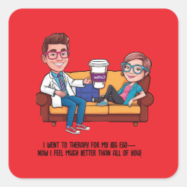 ANTISTRESS psychiatrist THERAPIST MENTAL HEALTH Vierkante Sticker