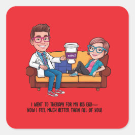 ANTISTRESS psychiatrist THERAPIST MENTAL HEALTH Vierkante Sticker