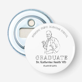 ANTISTRESS PSYCHIATRY Sigmund Freud  Medicine Button Flesopener