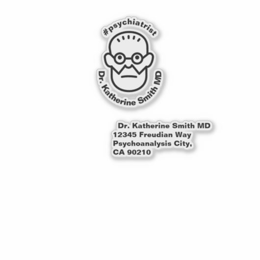 Antistress Psychoanalysis Sigmund Freud Clinic Sticker (Voorkant)