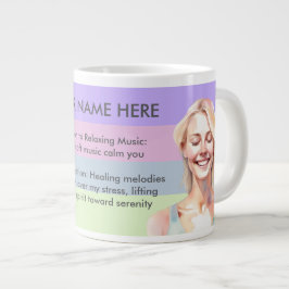 ANTISTRESS RELAX CALM GIRL YOGA CHAKRA GROTE KOFFIEKOP