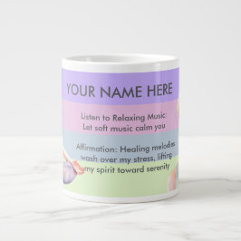 ANTISTRESS RELAX CALM GIRL YOGA CHAKRA GROTE KOFFIEKOP