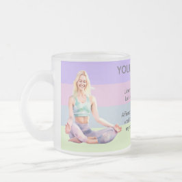 ANTISTRESS RELAX CALM GIRL YOGA CHAKRA MATGLAS KOFFIEMOK