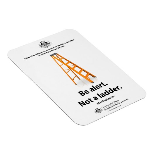 Antiterreurmagneet: Wees alert. Geen ladder. Magneet (Rechterzijde)