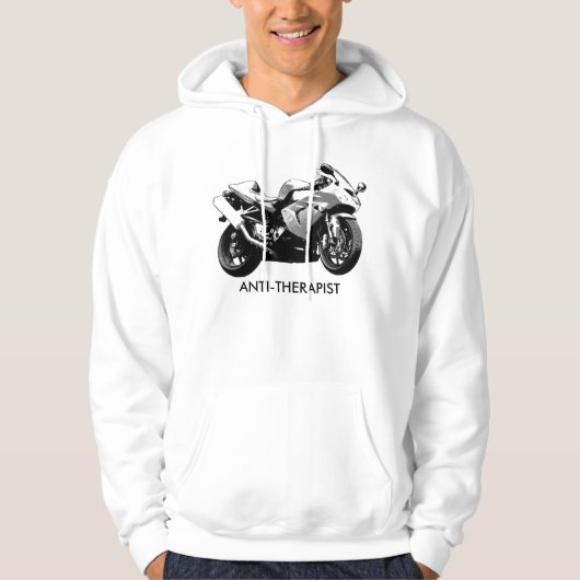 ANTITHERAPIST VOOR MOTORCYCLUS HOODIE (Voorkant)