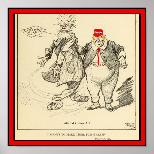 AntiTrump, Loyalty Cartoon Gewijzigde Art Poster (Voorkant)