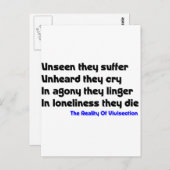 Antivivisectie Briefkaart (Voorkant / Achterkant)