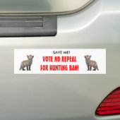 Antivossenjacht Bumpersticker (Op auto)