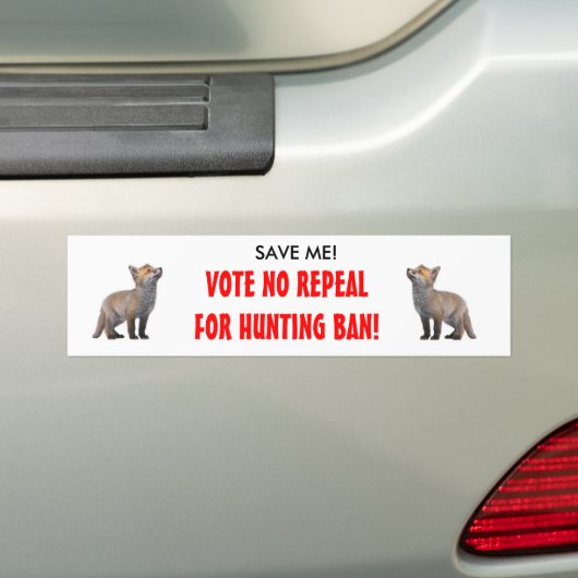 Antivossenjacht Bumpersticker (Op auto)