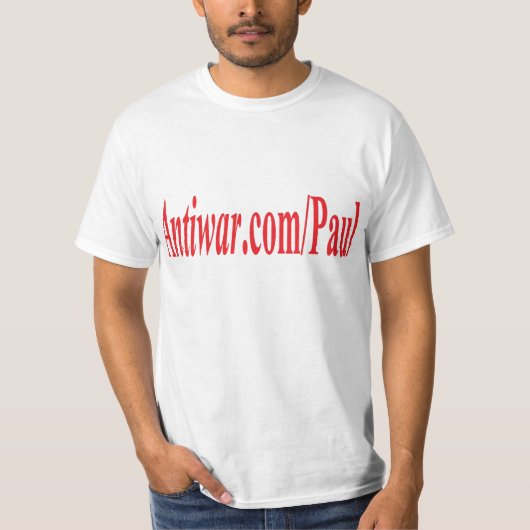 Antiwar dot com Paul T-shirt (Voorkant)