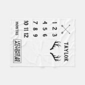 Antler Adventure Baby Boy Milestone Deken (Voorkant (Horizontaal))