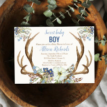 Antler boho rustige baby shower