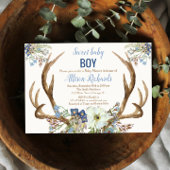 Antler boho rustige baby shower kaart